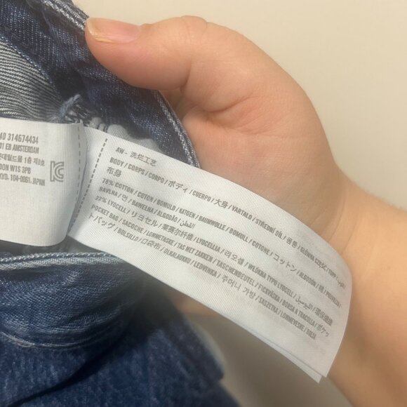 Abercrombie & Fitch Curve Love The Loose High Rise dark wash jeans 29 or 8 short - Picture 7 of 11